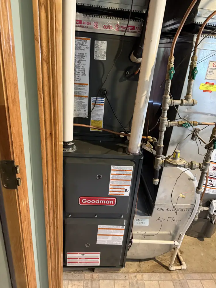 Goodman gas furnace installed by Anderson Burner