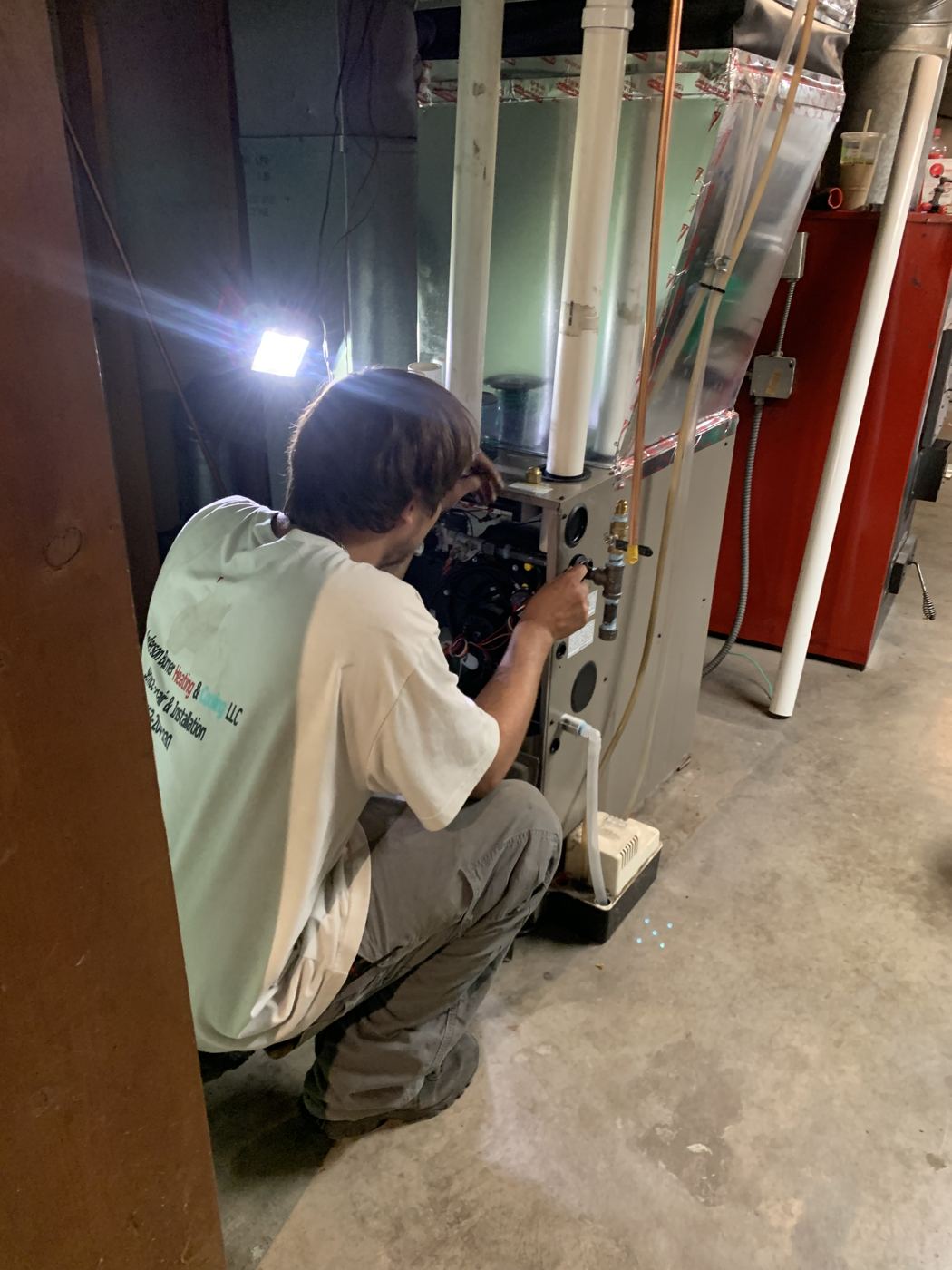 High-Efficiency Furnace Install
