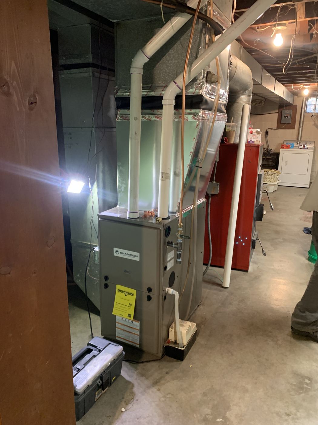 High-Efficiency Furnace Install