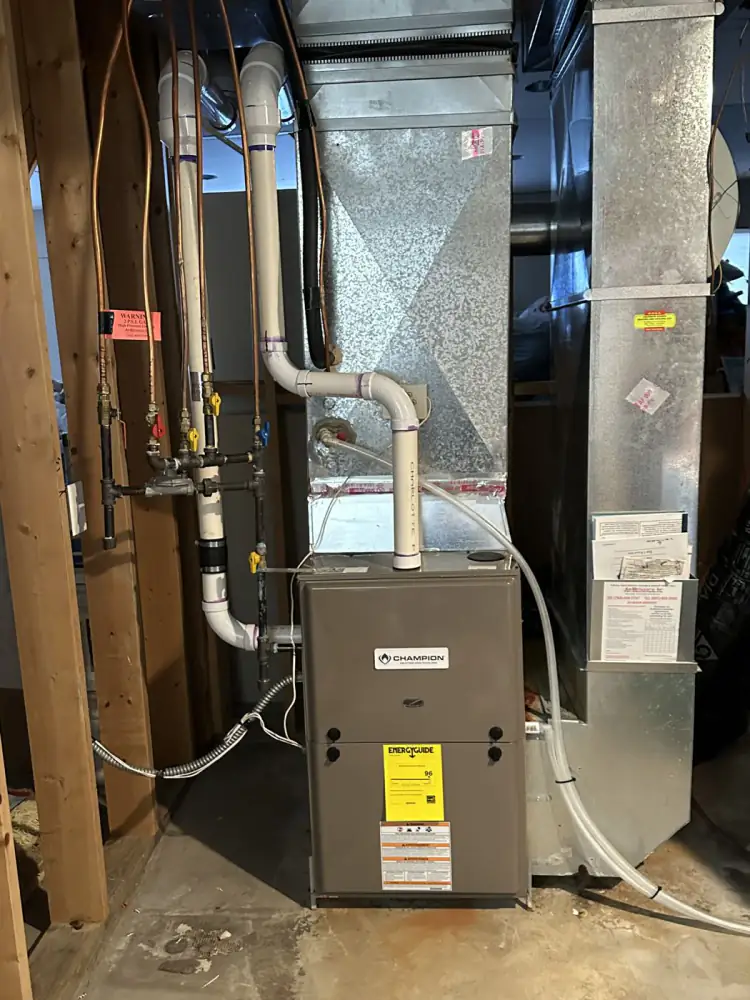 Gas furnace installed by Anderson Burner